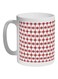 Lines And Circles Printed Ceramic Coffee Mug White/Red 325ml