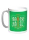Rock And Roll Printed Coffee Mug White/Green/Brown 11ounce