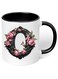 RYN&reg; Printed Ceramic Coffee Mug Gift for Coffee and Tea Lovers 11 Oz alphabet O