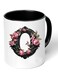 RYN&reg; Printed Ceramic Coffee Mug Gift for Coffee and Tea Lovers 11 Oz alphabet O