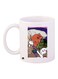 Cartoon Printed Coffee Mug White/Green/Brown 11ounce