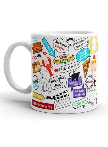 Friends TV Show Mug for Coffee Tea   Printed Mug Funny Merchandise   Friends Mug Ceramic for Tea Coffee Milk