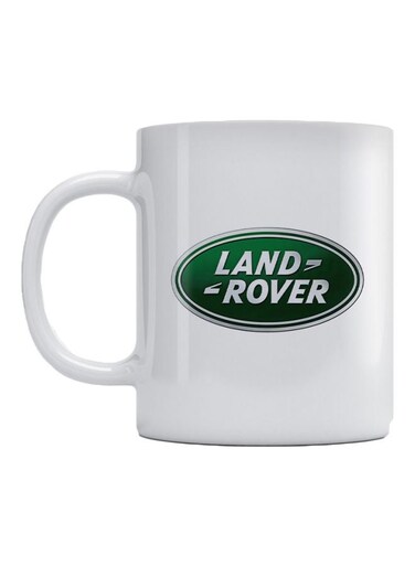 Land Rover Logo Printed Mug White/Green 350ml