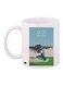 Tom Printed Coffee Mug White/Blue/Green 11ounce