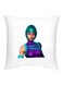 Fortnite Character Printed Decorative Cushion White/Green/Purple 16x16inch