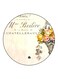 Floral Printed Fridge Magnet Beige/Green/Black 5.5cm
