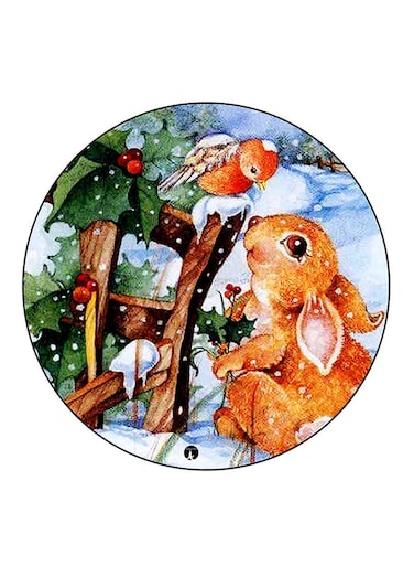 Rabbit Printed Fridge Magnet Multicolour