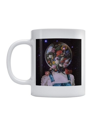 Roses Printed Ceramic Mug White/Blue/Black