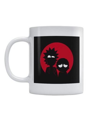 Rick And Morty Printed Ceramic Coffee Mug White/Red/Black