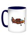 War Plane Printed Coffee Mug Red/Blue/White