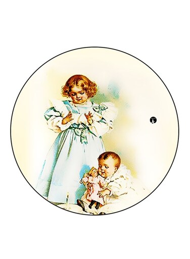 Vintage Art Printed Fridge Magnet Multicolour