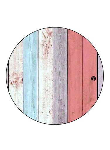 Wood Printed Fridge Magnet Round Multicolour