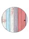 Wood Printed Fridge Magnet Round Multicolour