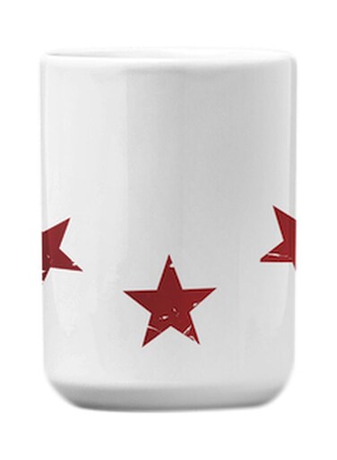 Stars Printed Mug Red/White