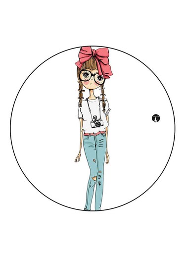 A Girl Printed Fridge Magnet Multicolour