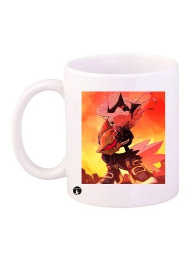 Sonic Video Game Printed Coffee Mug White/Red/Yellow