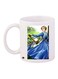 Girl Printed Coffee Mug White/Blue/Green 11ounce