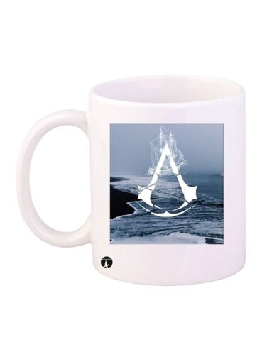 Assassin's Creed Printed Coffee Mug White/Blue/Black