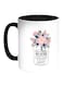 Flower Vase Printed Coffee Mug White/Black 11ounce
