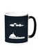 Moon And Stars Printed Coffee Mug Black/White 11ounce