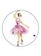 Girl Printed Fridge Magnet Multicolour