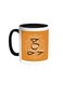 Arabic Letter Printed Coffee Mug Black/Orange/White