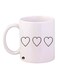 Hearts Printed Mug White/Black Standard Size
