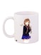 Anime Printed Coffee Mug White/Blue/Brown 11ounce