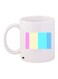 Stripes Printed Coffee Mug White/Pink/Beige 11ounce