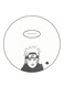 The Anime Naruto Printed Fridge Magnet Black/White