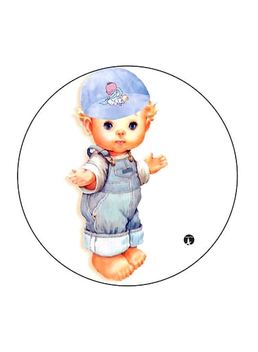 Baby Printed Fridge Magnet Multicolour 5.5 x 5.5cm