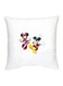 Mickey Mouse Printed Decorative Cushion White/Black/Yellow 16x16inch