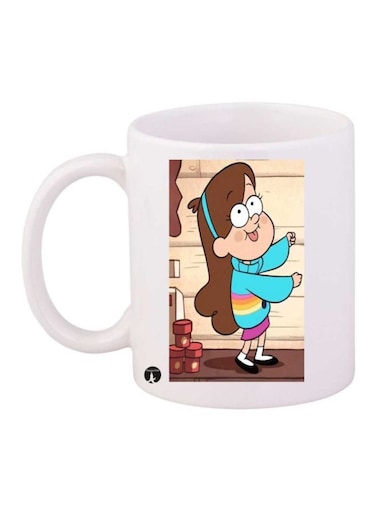 Gravity Falls Printed Mug White/Blue/Brown Standard Size