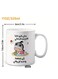 Ceramic Mug with Arabic Quote "Trivia Occupies My Time" Humorous Design in Red