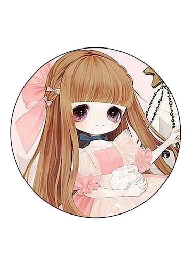 Girl Printed Fridge Magnet Multicolour