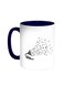 Musical Instrument Printed Coffee Mug Blue/White 11ounce