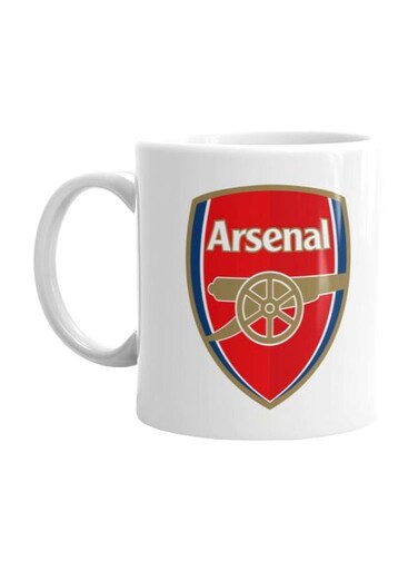 Arsenal Printed Ceramic Mug White/Red/Blue