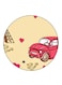 Car Printed Fridge Magnet Round Multicolour