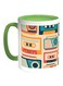 Classic Music Printed Coffee Mug White/Green 11ounce