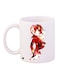 Cartoon Printed Coffee Mug White/Red/Yellow 11ounce