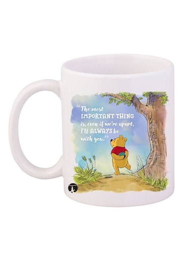 Durable Heat-resistant Thick Wall Designed Ergonomic Handled Disney Printed Mug White/Blue/Yellow