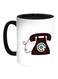 Classic Phone Printed Coffee Mug White/Black 11ounce