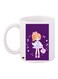 Cartoon Girl Printed Coffee Mug White/Purple/Pink
