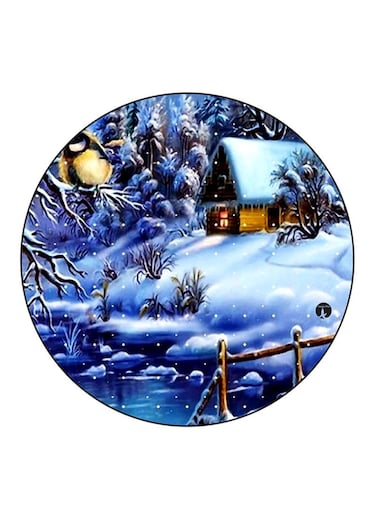 House Printed Fridge Magnet Round Multicolour