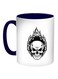Skull Shape Printed Coffee Mug Blue/White/Black 11ounce