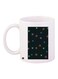 Printed Ceramic Coffee Mug White/Black/Pink 11ounce