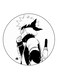 Anime Printed Fridge Magnet White/Black 5.5cm