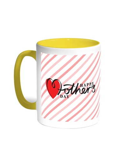 Happy Mother's Day Printed Coffee Mug Yellow/White 11ounce