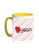 Happy Mother's Day Printed Coffee Mug Yellow/White 11ounce