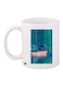 Cartoon Printed Coffee Mug White/Blue 11ounce